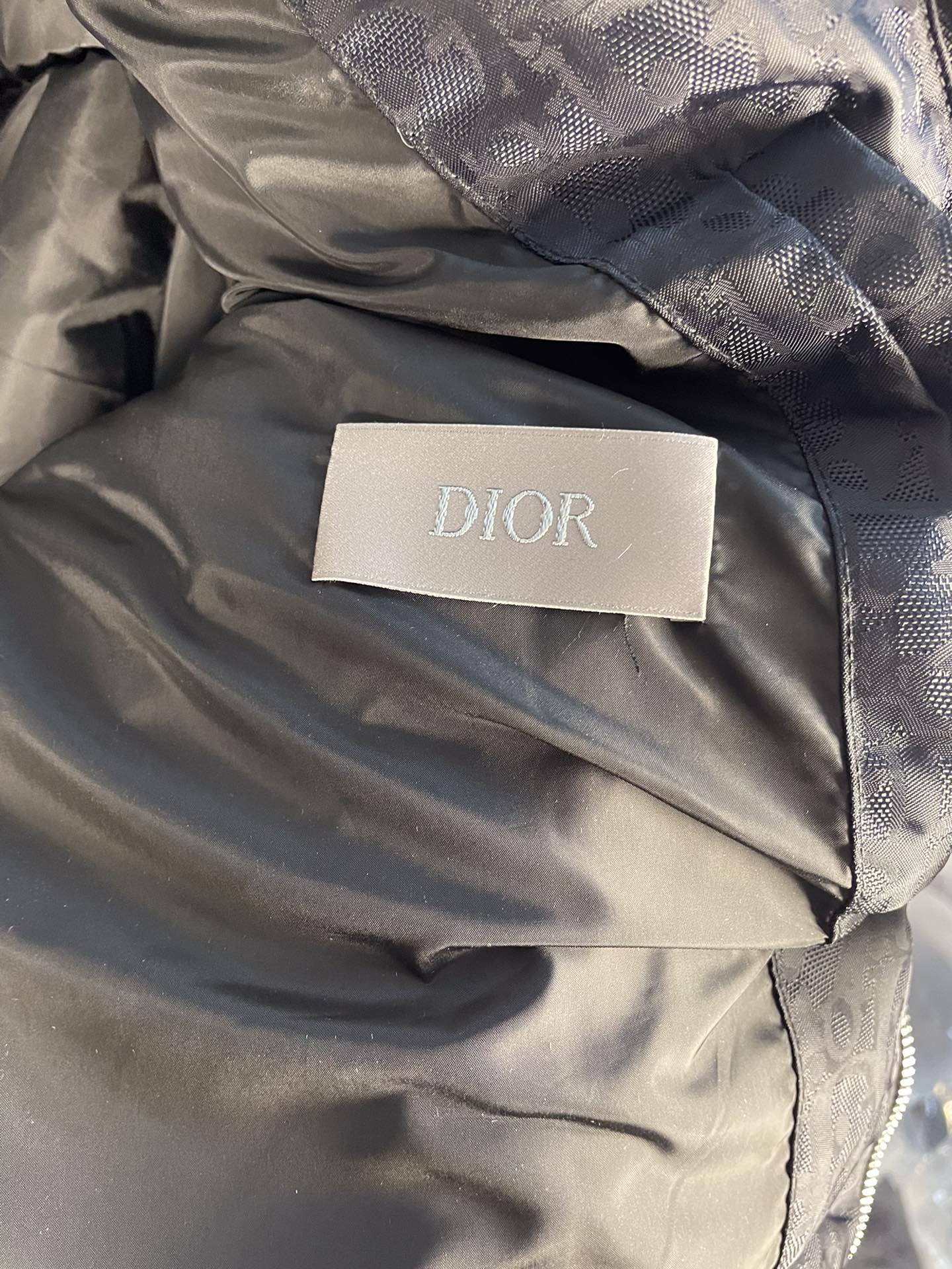Black Jacquard Goose Down Jacket